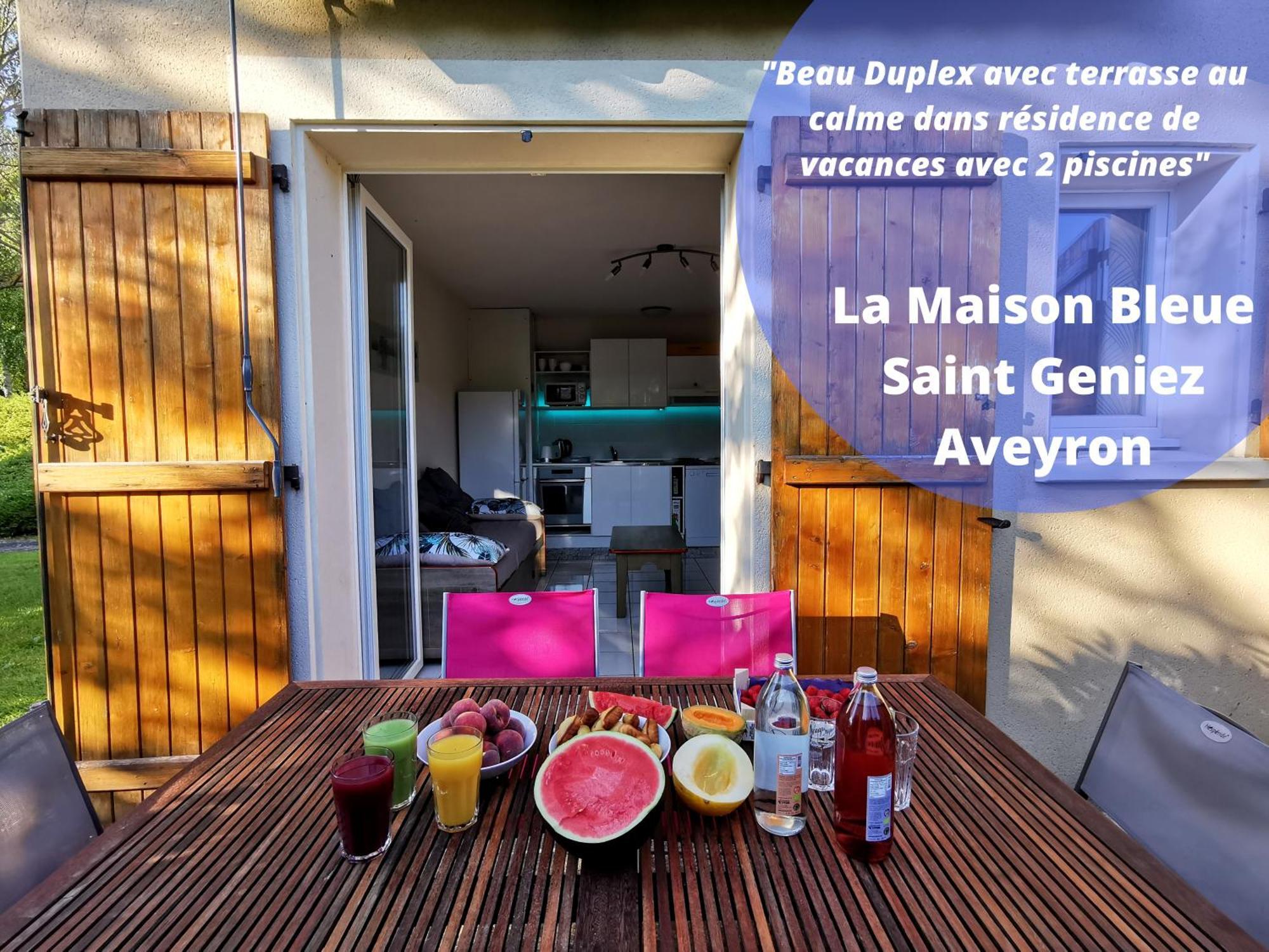 La Maison Bleue, Village Vacances, Piscine, Parking Saint-Geniez-dʼOlt Kültér fotó