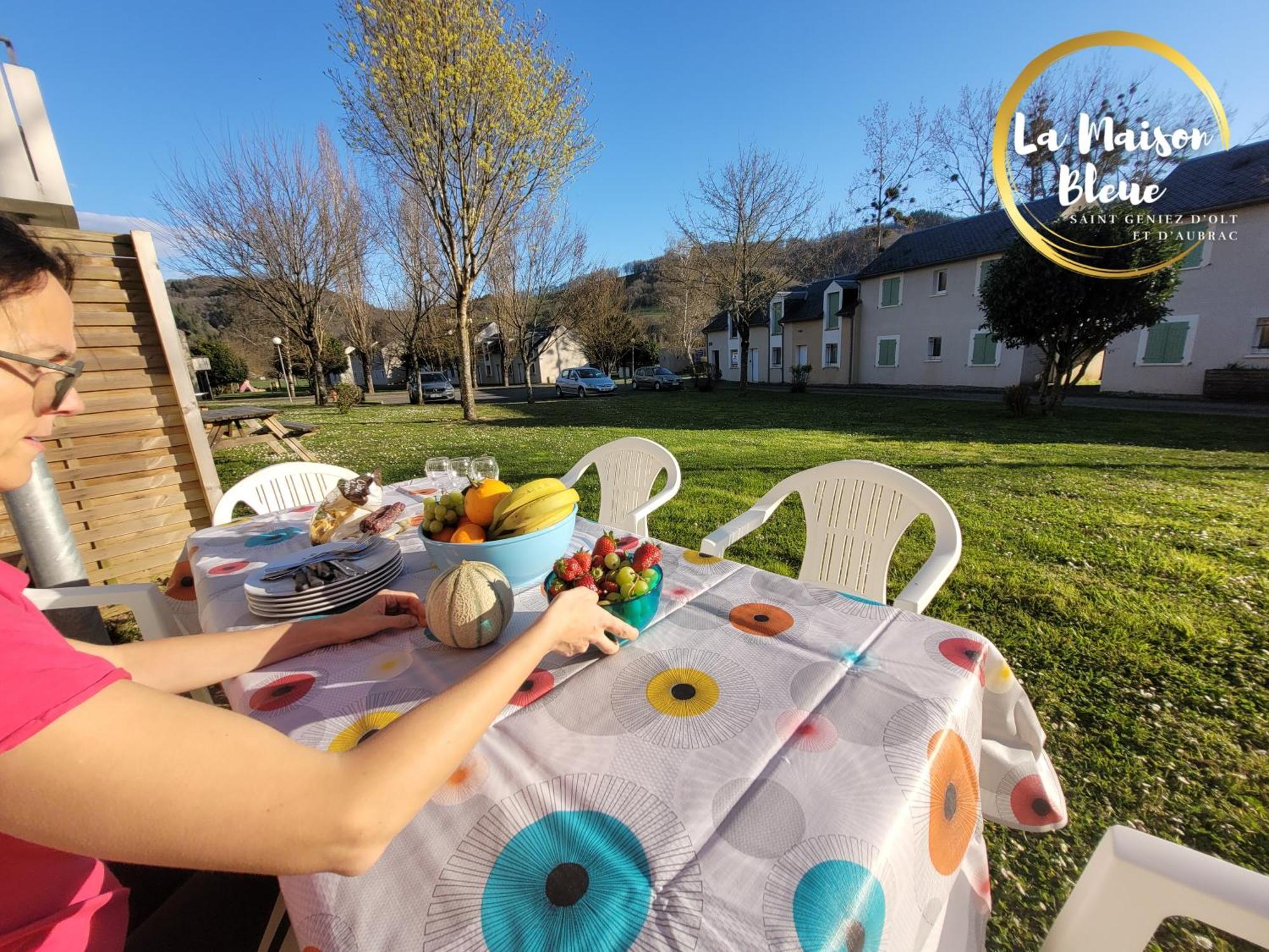 La Maison Bleue, Village Vacances, Piscine, Parking Saint-Geniez-dʼOlt Kültér fotó